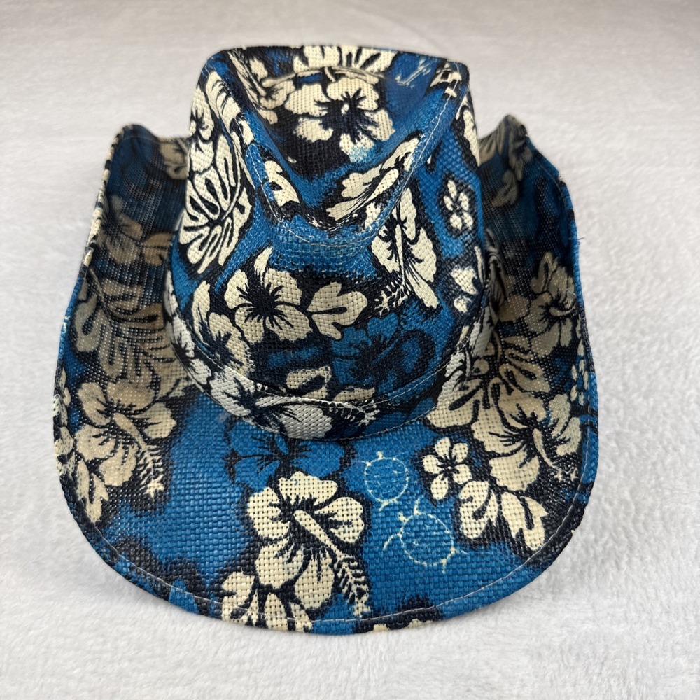 Peter Grimm Blue Hawaiian Unisex Blue Hat  Turtles, Hawaiian Floral OSFM